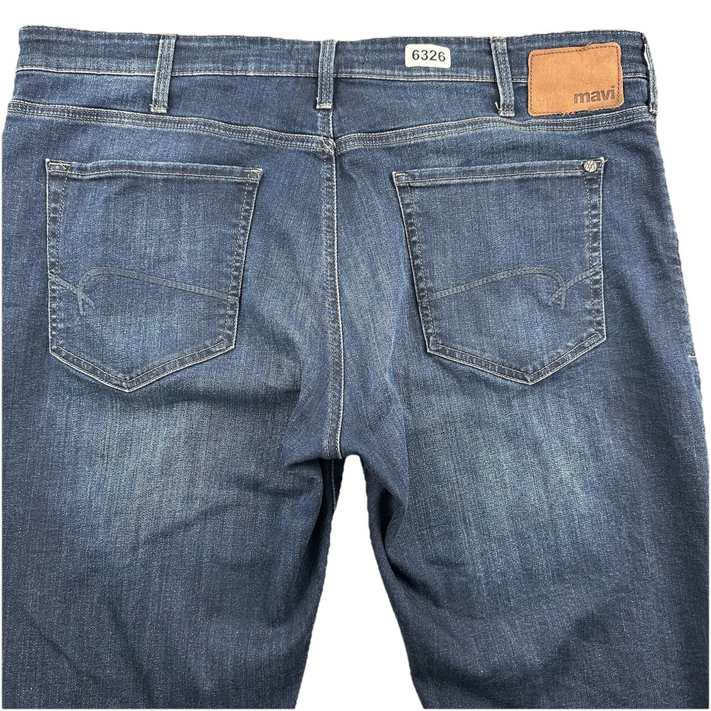 Mavi Matt Straight Relaxed Jeans Men Fits 38x28 Blue Cotton Stretch Dark‎ Wash